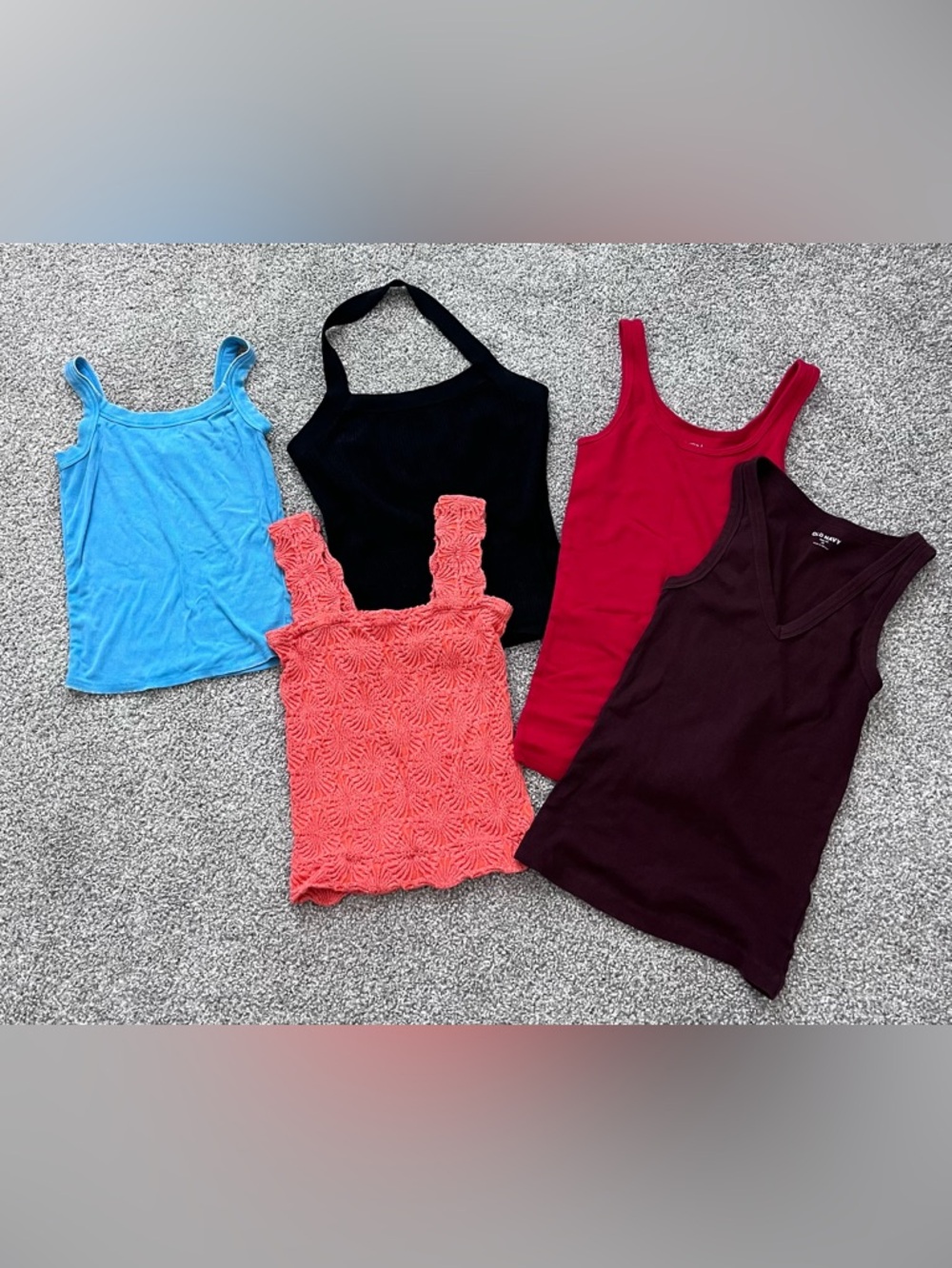 Women’s Tank Top Bundle - Blue, Black, Coral, Red, Burgundy XS/S